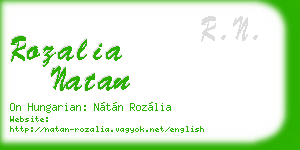 rozalia natan business card