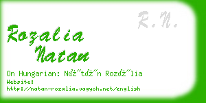 rozalia natan business card